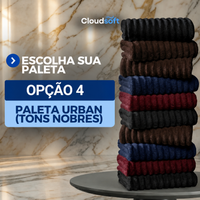 CloudSoft™ – Toalha Premium Algodão Turco | Kit 10 Banhão + 10 Rosto (BRINDE)