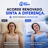CloudPillow™ Travesseiro Premium Pluma de Ganso - Conforto de Hotel 5 Estrelas